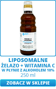 Liposomalne Ferrum + witamina C (żelazo) 250ml ActiNovo